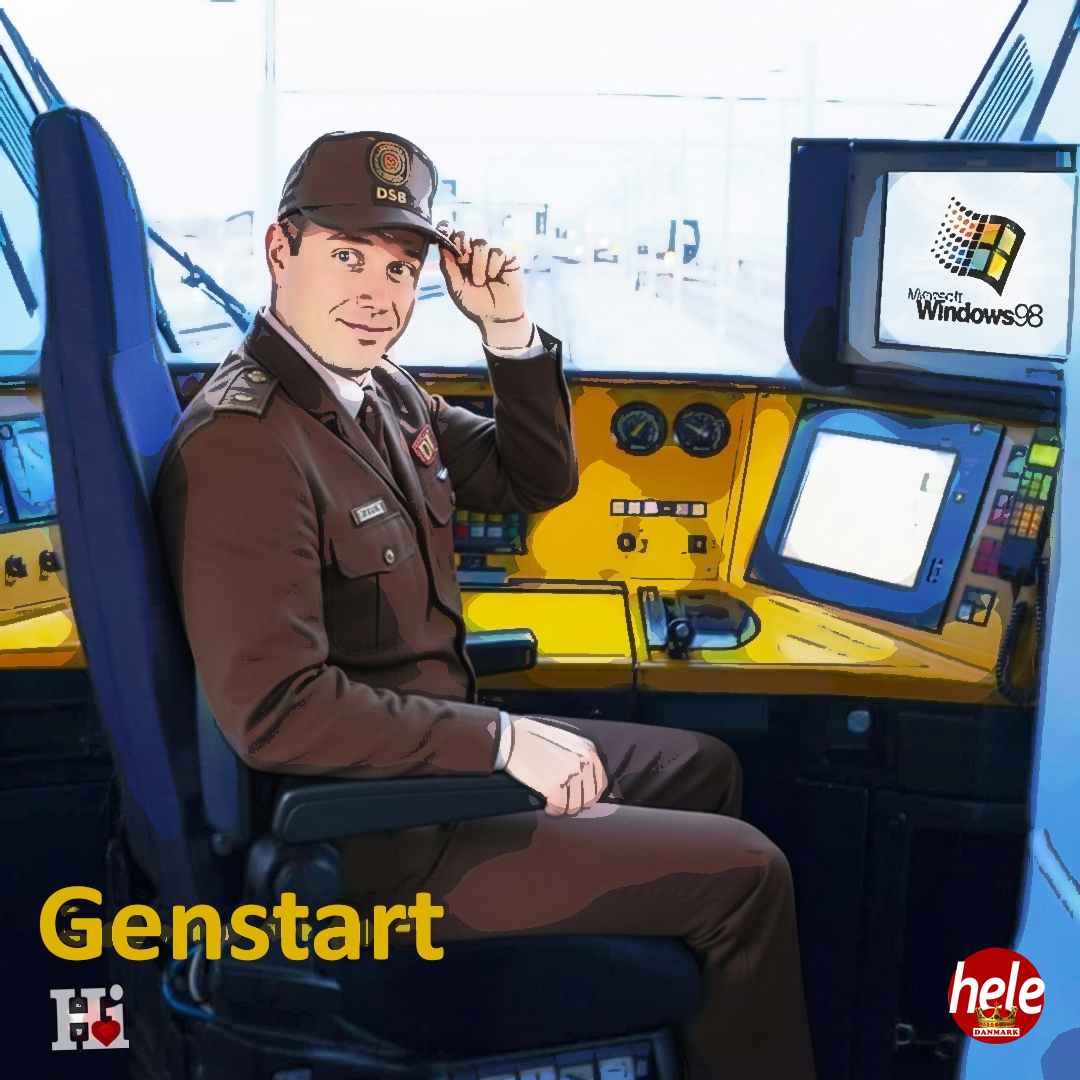 Windows 98 aflyser alle DSB tog i Jylland